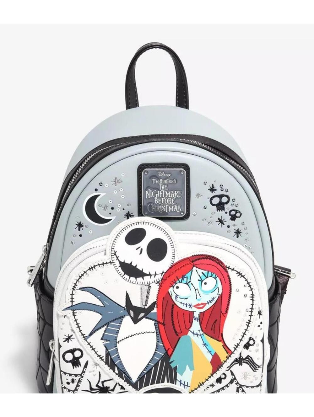 Loungefly Disney The Nightmare Before Christmas Jack & Sally Heart Mini Backpack
